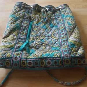 Teal, aqua and lime Vera Bradley backpack